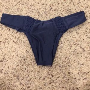 Frankie’s bikinis navy bottoms